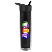 The Chiller - 16 oz. Double Wall Insulated Bottle with Flip Straw Lid and Digital Imprint